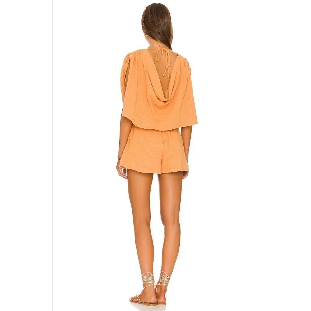 Free People Pietro Romper Suntan Womens Size XS